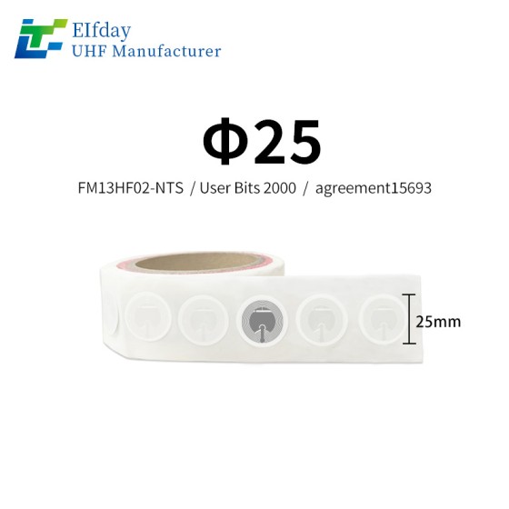 13.56MHz NFC  Management Tag 50*50mm and Round 25mm High-Frequency Recognition Tear-Resistant Film
