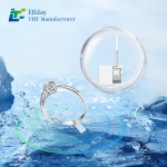 RFID UHF 68*26mm M730 tag Perforated Matte Pet Jewelry Tags for Gems/Silver, Waterproof for Inventory